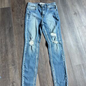 Cello Women's Distressed Skinny Jeans - Blue